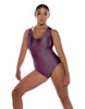 Solid Lycra Keyhole Open Back Leotard with Hood