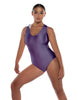 Solid Lycra Keyhole Open Back Leotard with Hood