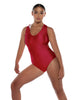 Solid Lycra Keyhole Open Back Leotard with Hood