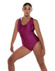 Solid Lycra Keyhole Open Back Leotard with Hood
