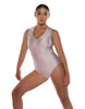 Solid Lycra Keyhole Open Back Leotard with Hood
