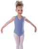 Solid Lycra Vneck Halter Leotard