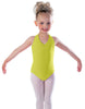 Solid Lycra Vneck Halter Leotard