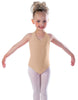 Solid Lycra Vneck Halter Leotard
