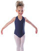 Solid Lycra Vneck Halter Leotard
