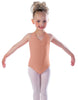 Solid Lycra Vneck Halter Leotard