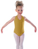 Solid Lycra Vneck Halter Leotard