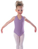 Solid Lycra Vneck Halter Leotard