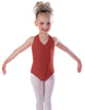 Solid Lycra Vneck Halter Leotard