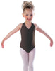 Solid Lycra Vneck Halter Leotard