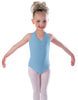 Solid Lycra Vneck Halter Leotard