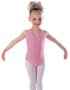 Solid Lycra Vneck Halter Leotard