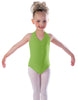 Solid Lycra Vneck Halter Leotard