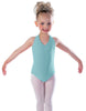 Solid Lycra Vneck Halter Leotard