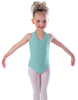 Solid Lycra Vneck Halter Leotard