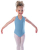 Solid Lycra Vneck Halter Leotard