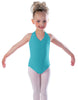 Solid Lycra Vneck Halter Leotard