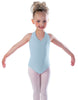 Solid Lycra Vneck Halter Leotard