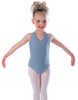 Solid Lycra Vneck Halter Leotard