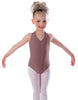 Solid Lycra Vneck Halter Leotard