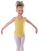 Solid Lycra Vneck Halter Leotard