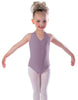 Solid Lycra Vneck Halter Leotard