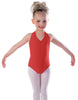 Solid Lycra Vneck Halter Leotard
