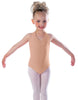 Solid Lycra Vneck Halter Leotard