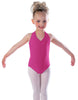 Solid Lycra Vneck Halter Leotard