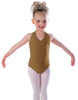 Solid Lycra Vneck Halter Leotard