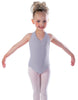 Solid Lycra Vneck Halter Leotard