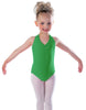 Solid Lycra Vneck Halter Leotard