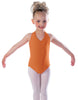 Solid Lycra Vneck Halter Leotard