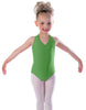 Solid Lycra Vneck Halter Leotard