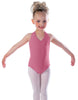 Solid Lycra Vneck Halter Leotard