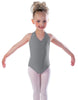 Solid Lycra Vneck Halter Leotard