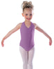 Solid Lycra Vneck Halter Leotard