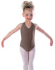 Solid Lycra Vneck Halter Leotard