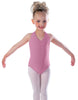 Solid Lycra Vneck Halter Leotard