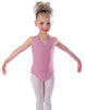 Solid Lycra Vneck Halter Leotard