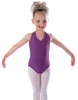 Solid Lycra Vneck Halter Leotard
