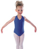 Solid Lycra Vneck Halter Leotard