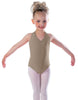 Solid Lycra Vneck Halter Leotard