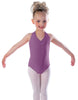 Solid Lycra Vneck Halter Leotard
