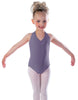 Solid Lycra Vneck Halter Leotard