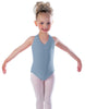 Solid Lycra Vneck Halter Leotard