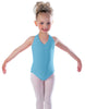Solid Lycra Vneck Halter Leotard