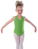 Solid Lycra Vneck Halter Leotard