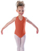 Solid Lycra Vneck Halter Leotard