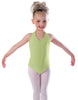 Solid Lycra Vneck Halter Leotard